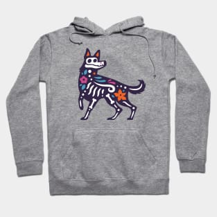 Colorful Day of the Dead Dog | Dia de los Muertos Perro Hoodie